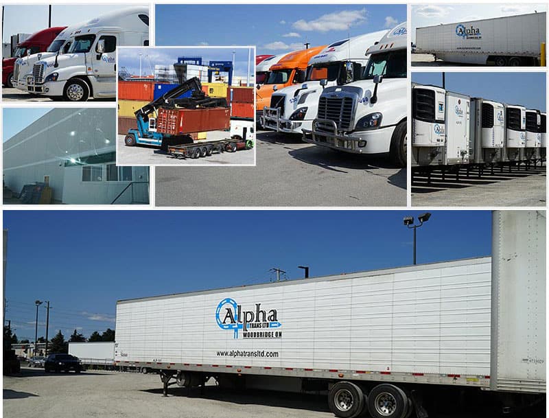 Alpha Trans 53-ft dry van trailer at the Brampton yard